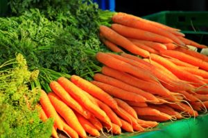 Carrots are also high in the antioxidant beta carotene 