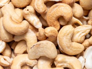 Most nuts including cashews are an excellent source of copper