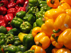 Bell peppers contain beta carotene which is a powerful antioxidant 